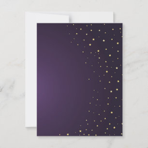 Carte Postale Magie étoiles blanc modèle violet