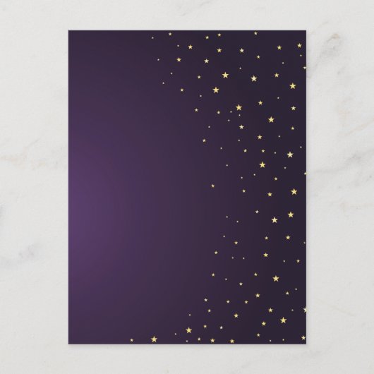 Carte Postale Magie étoiles blanc modèle violet (Devant)