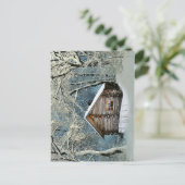 Carte Postale Magie hivernale Rustique Cabine de billes (Debout devant)