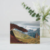 Carte Postale Magie magique Dragon Rouge Vs Wizard (Debout devant)