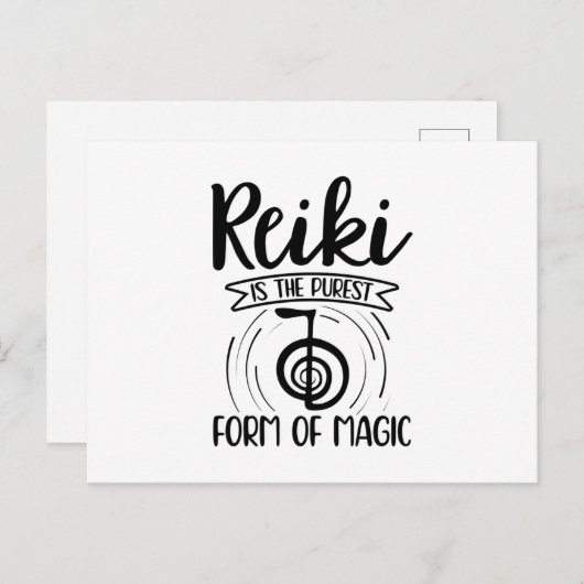 Carte Postale Magie Reiki | Reiki Master Meditation Idée cadeau (Devant / Derrière)