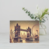 Carte postale magique de Noël à Londres (Debout devant)