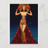 Carte Postale Magique Lady Pulp Pin Up (Devant)