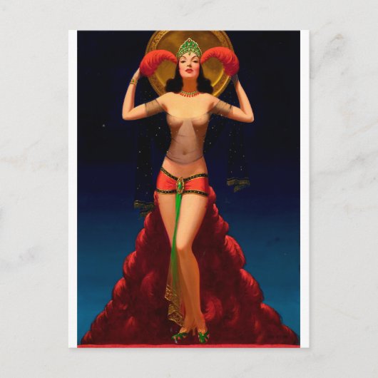 Carte Postale Magique Lady Pulp Pin Up (Devant)