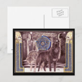 Carte postale Magique Loup celtique (Devant / Derrière)