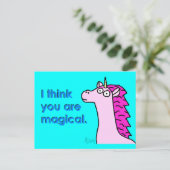 Carte postale magique Unicorn (Debout devant)
