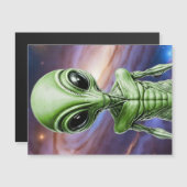 Carte postale magnétique. Alien (Devant / Derrière)