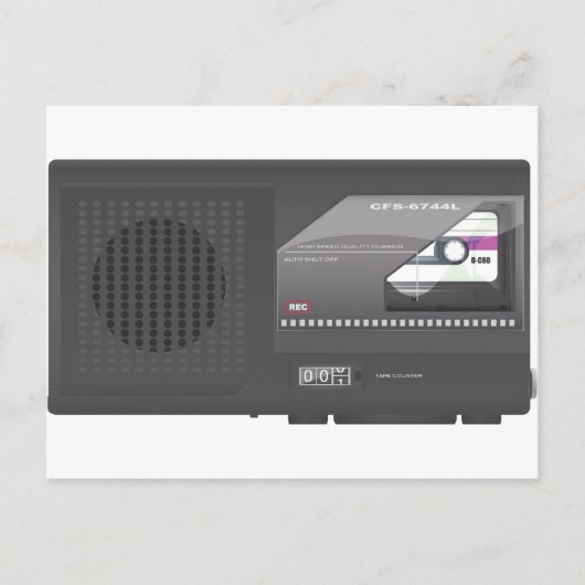 Carte Postale Magnétophone Portable Gadget (Devant)