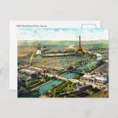 Carte Postale Magnifique antique 1900 Paris vue panoramique lith (Devant / Derrière)