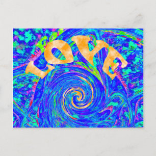 Carte Postale Magnifique bleu charmant amour impression flash ar