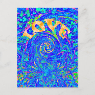 Carte Postale Magnifique bleu charmant amour impression flash ar
