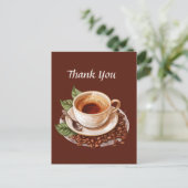 Carte Postale Magnifique café merci aux vendeurs (Debout devant)