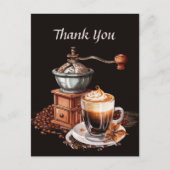 Carte Postale Magnifique café merci aux vendeurs (Devant)