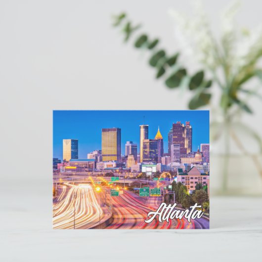 Carte Postale Magnifique centre-ville d'Atlanta, Géorgie, États- (Debout devant)