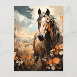 Carte Postale Magnifique Cheval AI Art