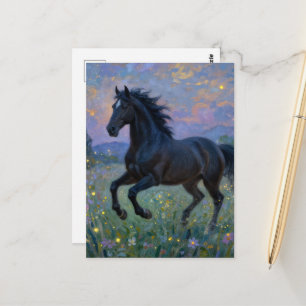 Carte Postale Magnifique cheval dans le pré