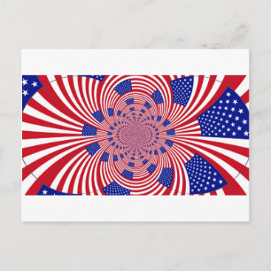 Carte Postale Magnifique Drapeau des États-Unis Kaleidoscope Inc
