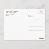 Carte Postale Magnifique Élégant Cœur Doré Mariage Merci (Dos)