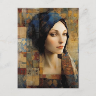 Carte Postale Magnifique Femme Média mixte Collage