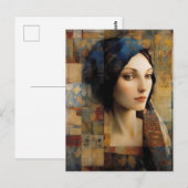 Carte Postale Magnifique Femme Média mixte Collage (Devant / Derrière)