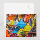 Carte Postale Magnifique nourriture colorée Tajine marocaine (Devant / Derrière)