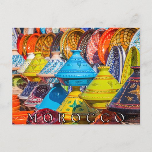 Carte Postale Magnifique nourriture colorée Tajine marocaine (Devant)