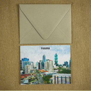 Carte Postale Magnifique Panama City Oil Paint Ville