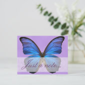 Carte Postale Magnifique papillon bleu Morpho (Debout devant)