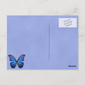 Carte Postale Magnifique papillon bleu Morpho (Dos)