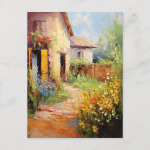 Carte Postale Magnifique Pays Maison Peinture