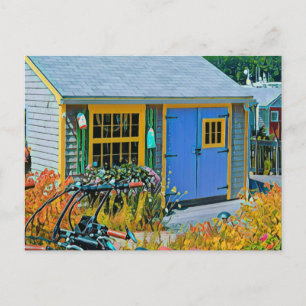 Carte Postale Magnifique peinture cycliste