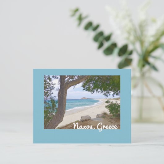 Carte Postale Magnifique plage déserte/NAXOS, GRÈCE (Debout devant)