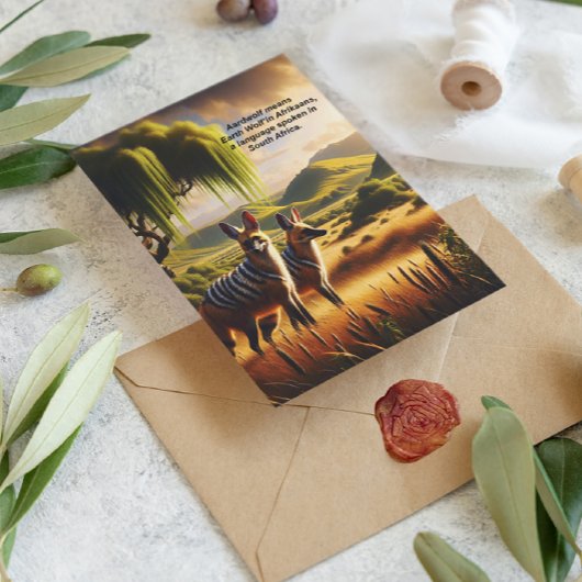 Carte Postale Magnifique Protèle Gracieusement Dans Les Prairies