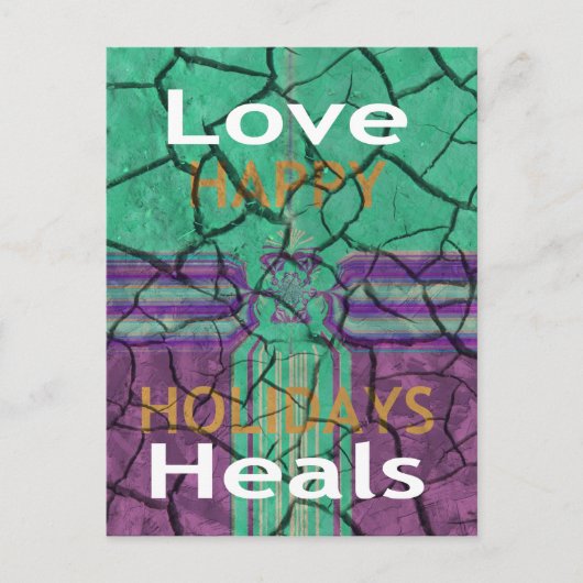 Carte Postale Magnifique rustique fissuré boue amour guérit art  (Devant)