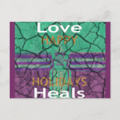 Carte Postale Magnifique rustique fissuré boue amour guérit art (Devant)