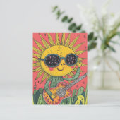 Carte Postale Magnifique soleil musical (Debout devant)