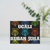 Carte Postale Magnifique typographie du drapeau papillon kenyan (Debout devant)