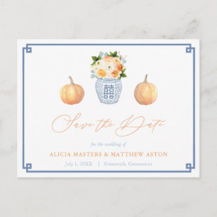 Carte Postale Magnifiques Citrouilles de Chinoiserie Mariage Enr