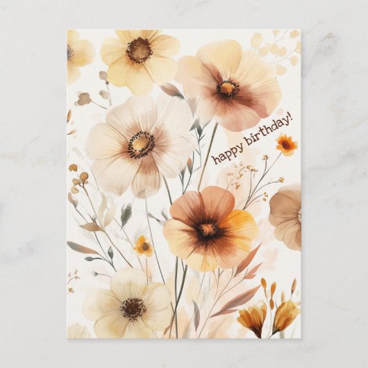 Carte Postale Magnifiques fleurs sauvages JEUHEUX ANNIVERSAIRE (Devant)