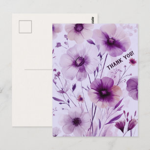 Carte Postale Magnifiques fleurs sauvages MERCI