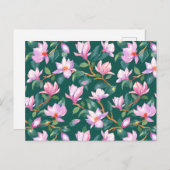 Carte Postale Magnolia en floraison (Devant / Derrière)