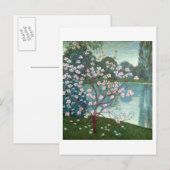 Carte Postale Magnolia (huile sur toile) (Devant / Derrière)