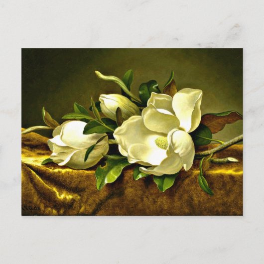 Carte Postale Magnolias sur Veston d'or, peinture d'art (Devant)