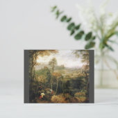 Carte Postale Magpie sur la potence par Pieter Bruegel (Debout devant)