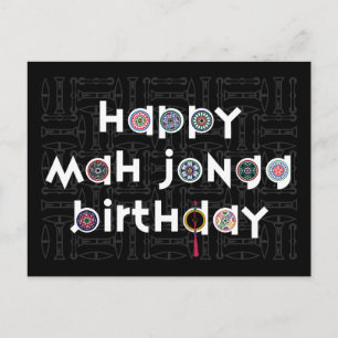 Carte Postale Mah Jongg Dots Anniversaire