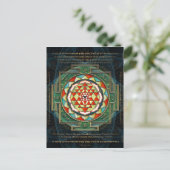 Carte Postale Maha Lakshmi Mantra & Shri Yantra (Debout devant)