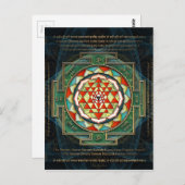 Carte Postale Maha Lakshmi Mantra & Shri Yantra (Devant / Derrière)