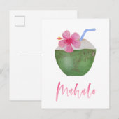 Carte Postale Mahalo Hawaii Destination Resort Merci de douche (Devant / Derrière)