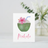 Carte Postale Mahalo Hawaii Destination Resort Merci de douche (Debout devant)