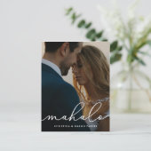 Carte Postale Mahalo | Merci photo Mariage (Debout devant)